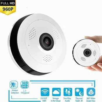 

960P 360Degree Panoramic Wide Angle Cctv Camera HD WiFi Smart IP Camera Fisheye Home Security CameraSupport 64G card