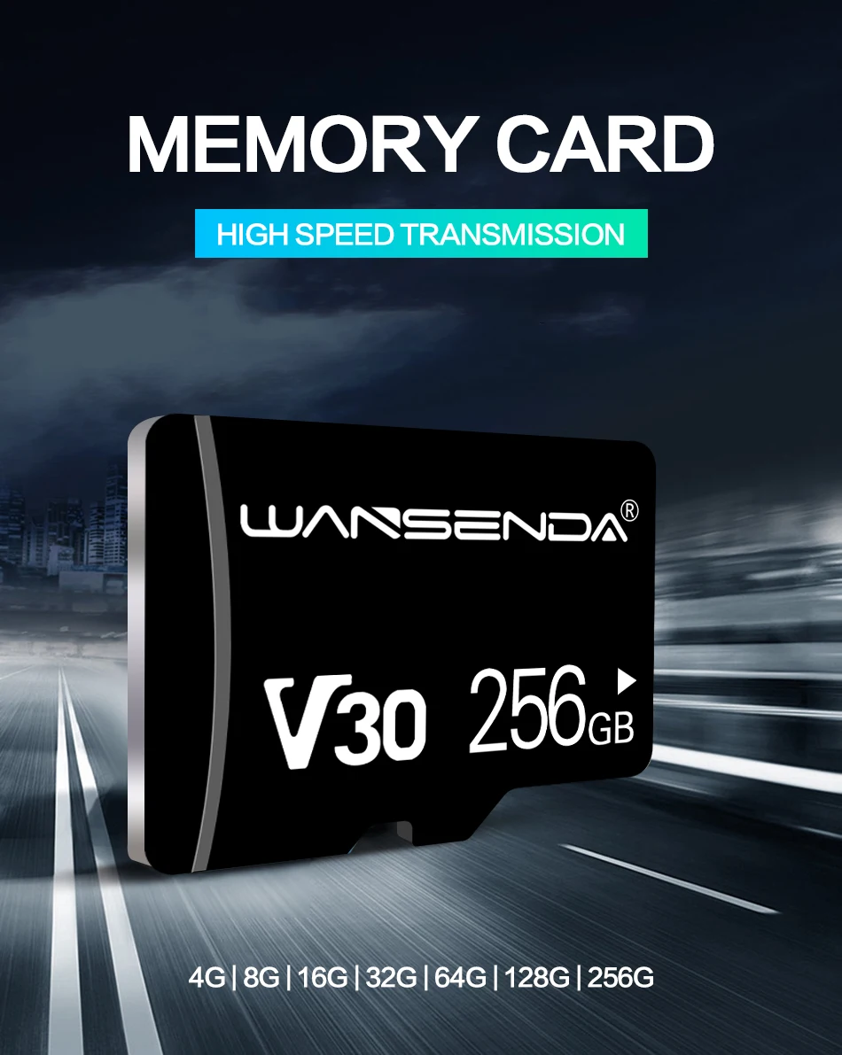 Новая Оригинальная карта памяти Wansenda 256 ГБ 128 Гб 64 ГБ 32 ГБ 16 ГБ 8 ГБ 4 ГБ Высококачественная карта MicroSD TF для смартфона