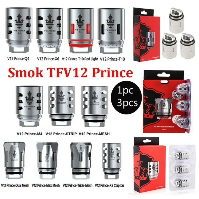 3 шт. оригинальный TFV12 Prince Coil RBA Q4 M4 T10 сетчатая полоса электронная сигарета