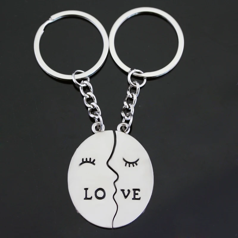 Брелок серебряного цвета с подвеской для влюбленных мужчин и женщин|keychain puzzle|puzzle
