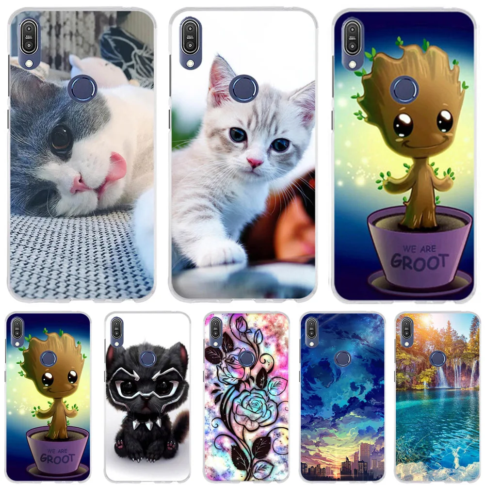 Чехол 5 99 дюйма для Asus Zenfone Max Pro M1 ZB602KL милый чехол Slicon Cat ZB601KL чехлы телефонов |
