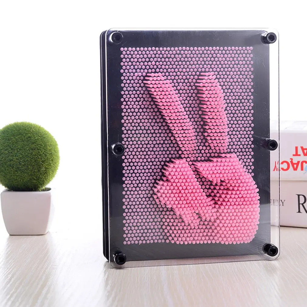 3D в форме копии Pin Art Shoumo красочные иглы ребенок получить лицо ладонь Модель 3D клон Pin Art пластиковая игрушка забавная игра Pinart - Цвет: S