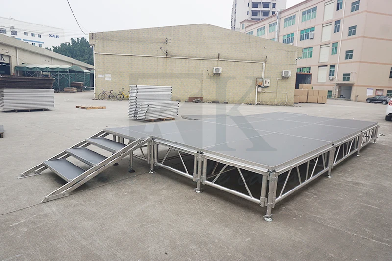 3m x 6m RK Adjustable Height 0.8m~1.0m~1.2m Aluminum Stage, Modular Stage Platform, Portable Aluminum Stage