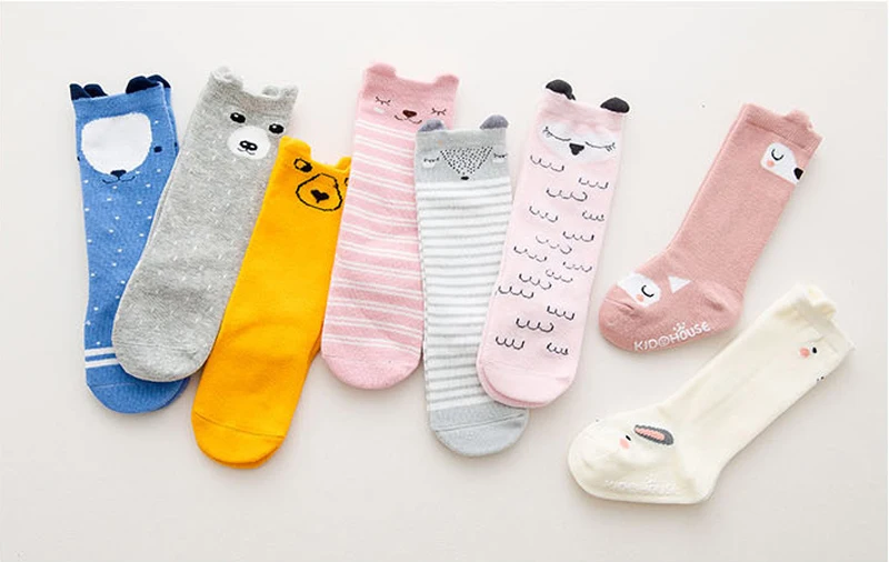 Короткие носки для маленьких девочек; Мягкие хлопковые носки с милыми животными; гольфы для девочек; милые детские носки с цветочным рисунком; шорты