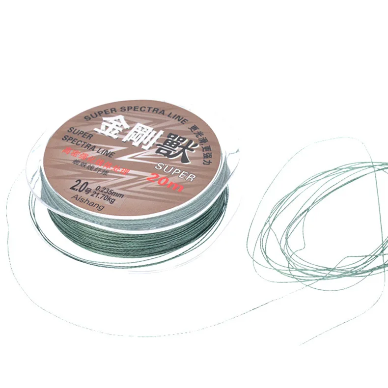 

4 Series Jingang Beast 20 M Lamination Hard PE Braided Wire Dyneema Fishing Line Anti-Winding Strands Long Shot pao gan xian