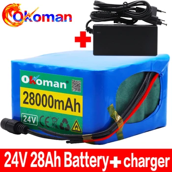 

6S5P 24V 28Ah 18650 li-ion battery pack 25.2v 28000mAh electric bicycle moped /electric/lithium ion battery pack BMS +2A charger