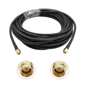 

SMA Plug RG58 Extension Cable SMA Male to SMA Male Plug Connector RF Coaxial Pigtail Antenna 50 Ohm RG58 Wire 1M-15M