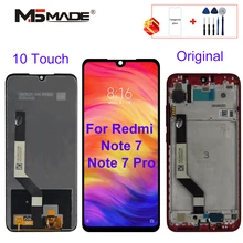 10 сенсорных оригинальных для Xiaomi Redmi Note 7 Дисплей ЖК сенсорный экран для Redmi Note 7 Pro ЖК запасные части с рамкой