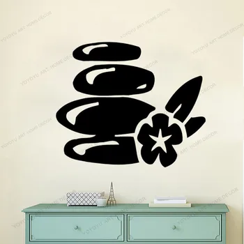 

Spa salon Stones Wall Decals Facials Skincare Stone Massage Wall Sticker Beauty Salon Wall Decal Art yw-656