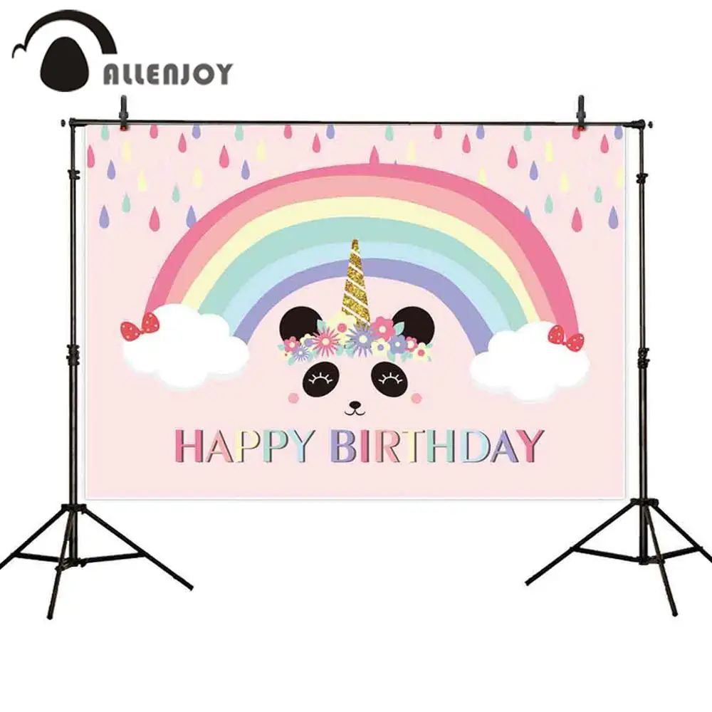 Allenjoy на стену ручная роспись украшение с нарисованной радугой Happy для дня