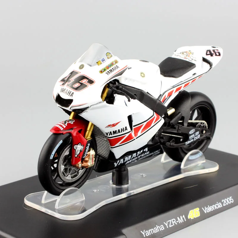 1 18 масштаб LEO YAMAHA YZR-M1 Valencia 2005 велосипед гонщик#46 модель мотоцикла транспортные средства Росси литья под давлением игрушка миниатюрная для коллекционных
