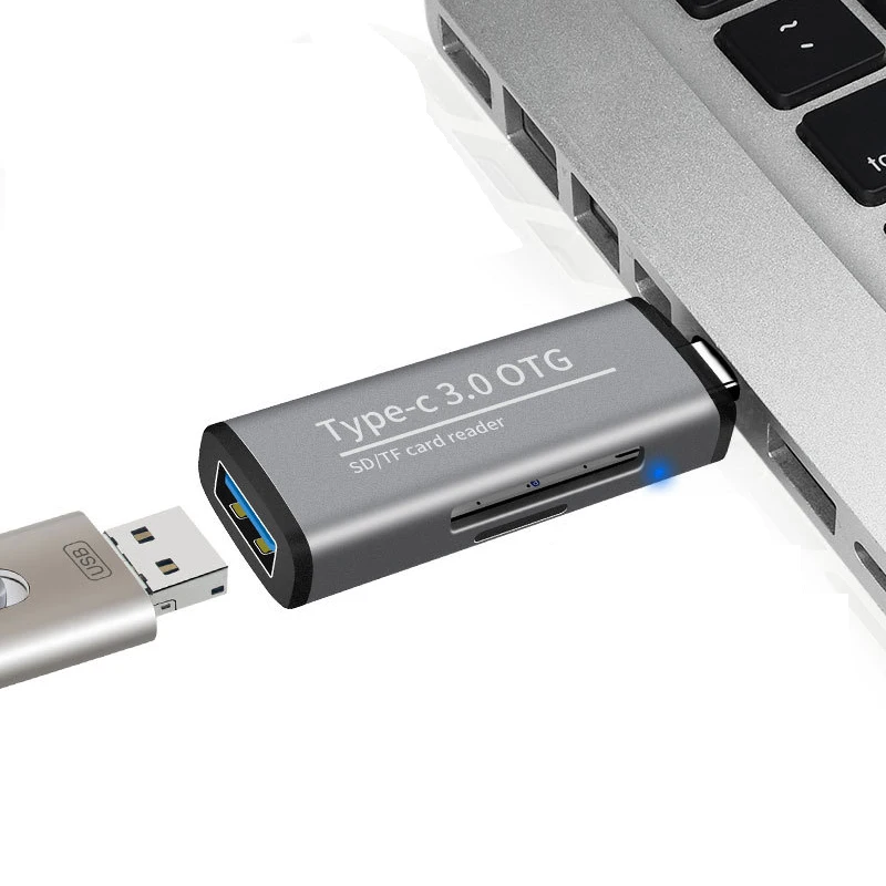 Мульти в 1 Тип c 3,0 OTG TF кардридер для USB C SD кардридер адаптер для флеш-накопителя мульти OTG кардридер для телефона