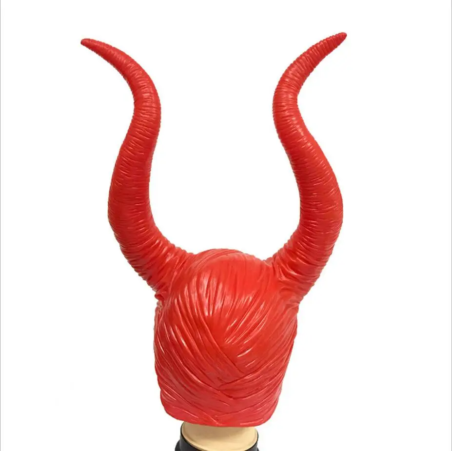 Maleficent маска модный натуральный Латекс maleficent рога взрослых женщин Хэллоуин костюм jolie головной убор для косплея шляпа парик