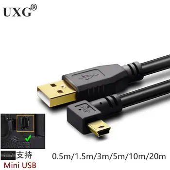 

Ultra long 5m 10m 20 meters 90 degree right angle L type USB to MINI USB DSLR camera charging data transmission extension cable
