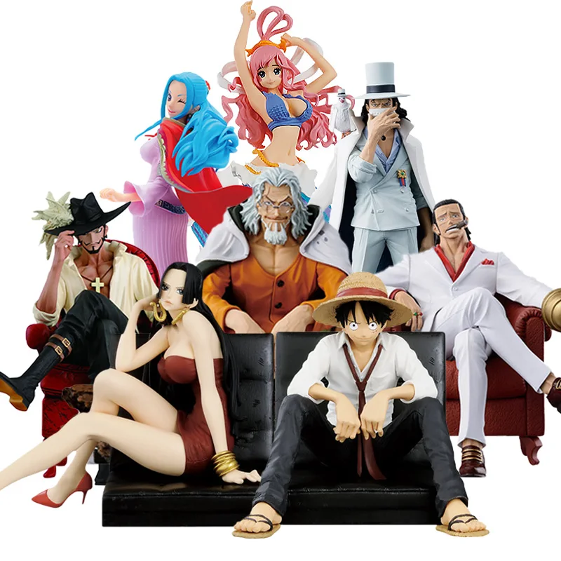 

Genuine ONE PIECE Shirahoshi Boa Hancock Sir Crocodile Rob Lucci Nami Nefeltari Vivi Mihawk Action Figure Ornament Model Toys