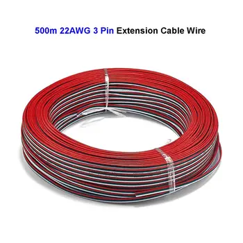 

3 Pin 500m 22AWG 20AWG 18AWG Tinned Copper Electric Wire LED Strip Extension Cable For WS2811 WS2812 LED Strip Light Controller