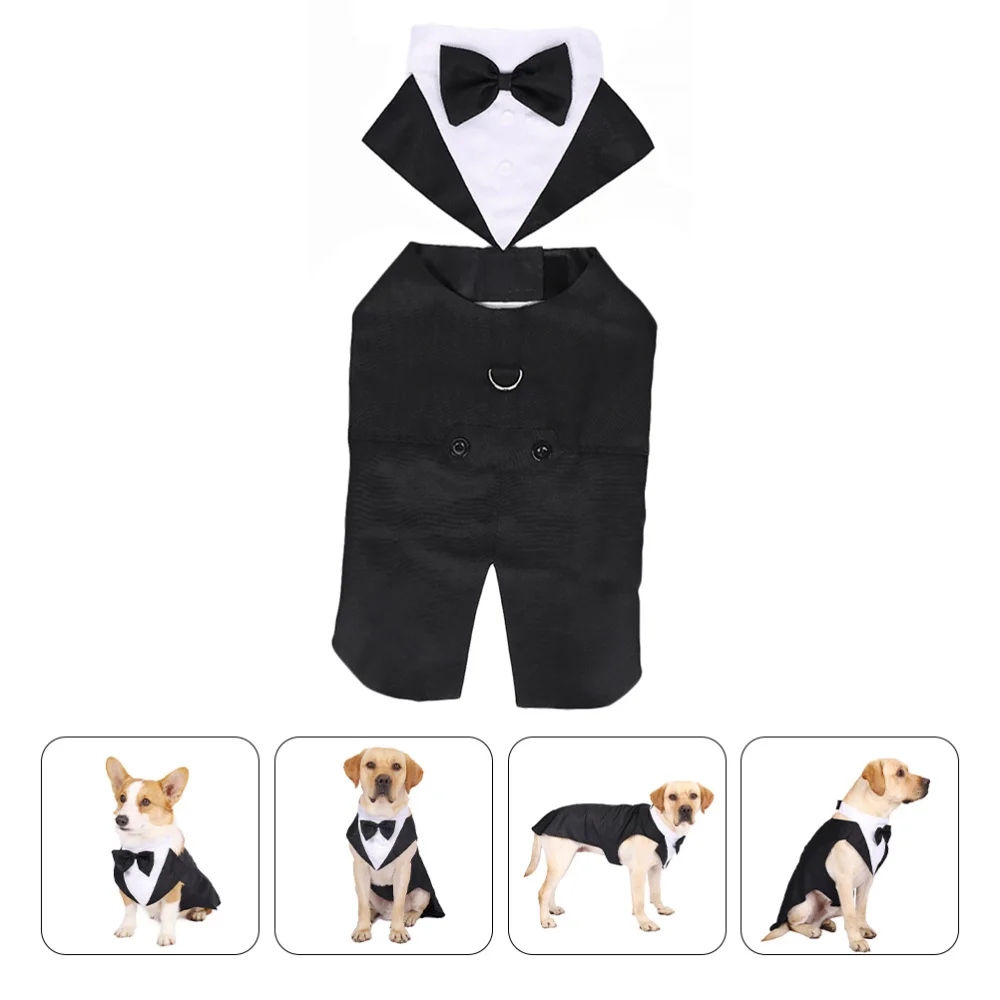 Cane Pet Suit Cani Vestiti Abiti Da Sposa Smoking Puppy Tie Tuta Camicie Indossare Vestito Elegante Inverno Compleanno Smoking Abbigliamento
