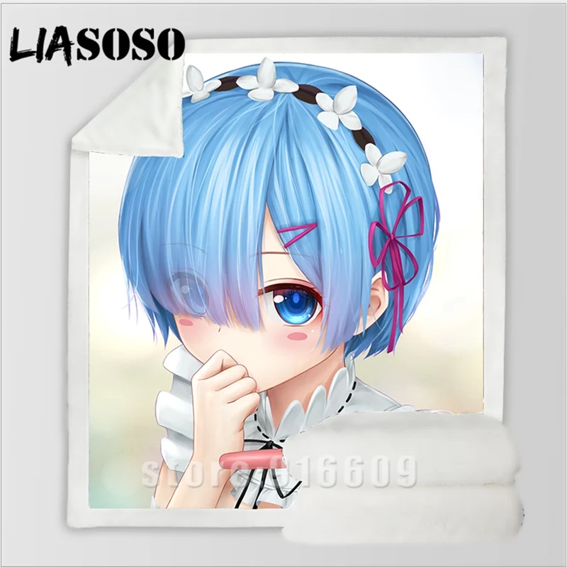 Сексуальный Re: zero двойной горничной Ram Rem Диван Постельные принадлежности Dj офис Harajuku зимнее модное одеяло покрывало детское одеяло для путешествий одеяло для прогулок - Цвет: 25