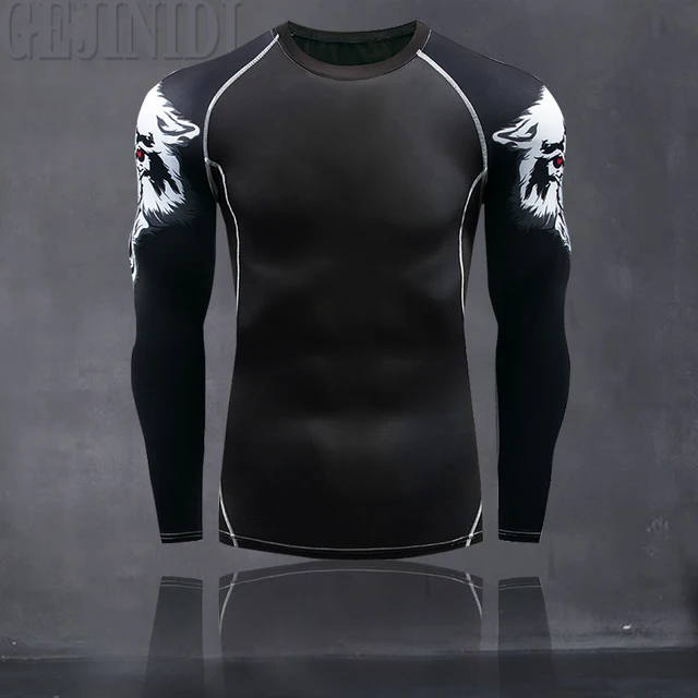 Running Men's Thermal Underwear Underpants Kit Sports Compression Clothing Tracksuit For Men Fitness Slim Joggers Base Layer Set 1Pcs