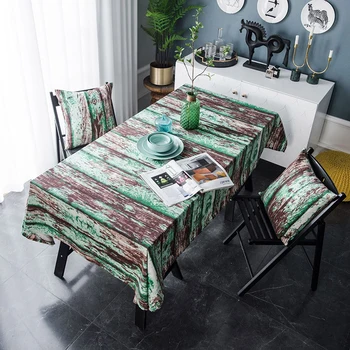 

American Retro Tablecloth Table Cloth Dining Tablecloth Retro Soft Cotton And Linen Wood Grain Simulation Bark Cloth Table Cover