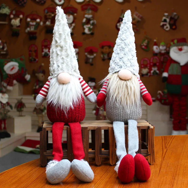 

Handmade Swedish Stuffed Toy Santa Doll Gnome Scandinavian Tomte Nordic Nisse Sockerbit Dwarf Elf Home Ornaments Christmas Decor