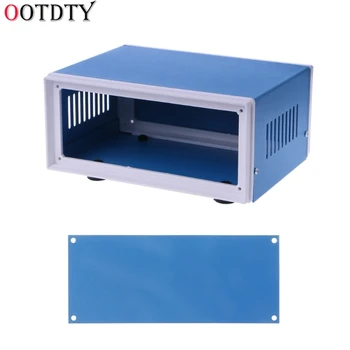 

Blue Metal Enclosure Project Case DIY Junction Box 6.7" x 5.1" x 3.1"
