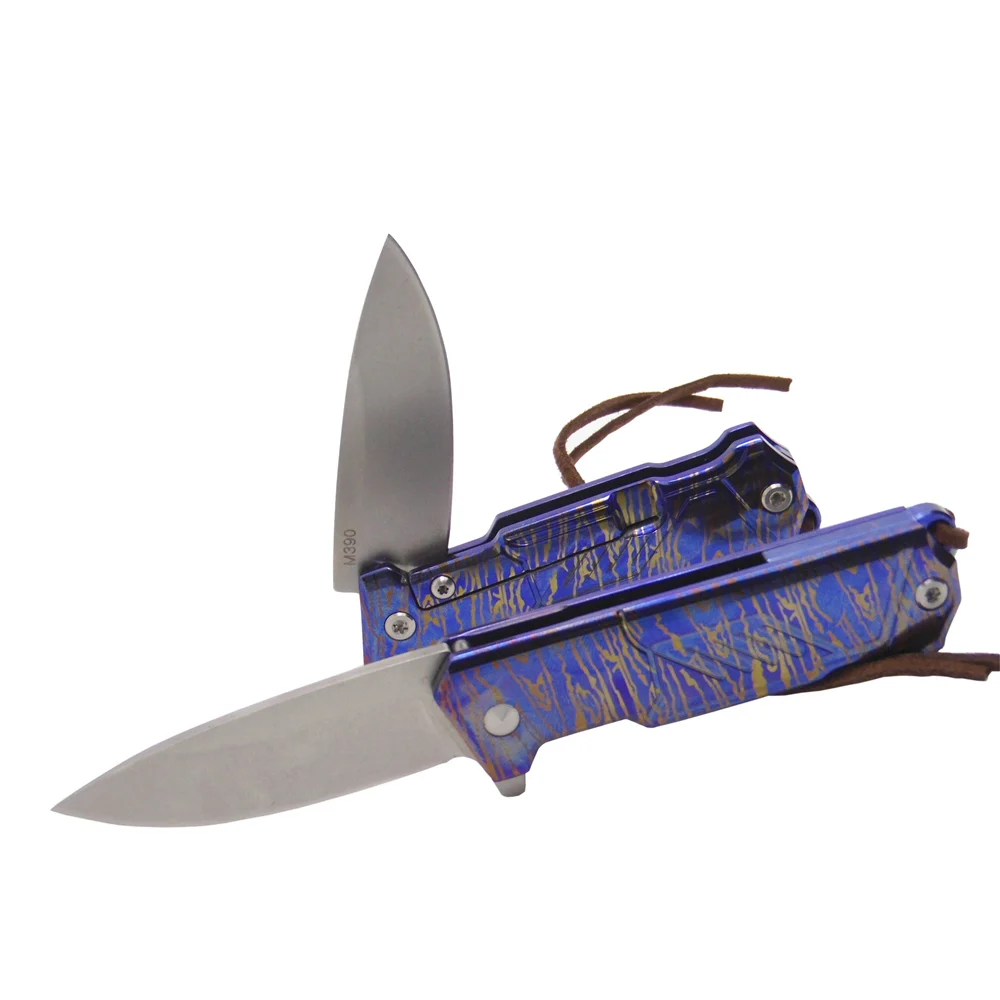 MASALONG Kni183 высококлассный мини стальной синий защитный складной нож тактические инструменты для выживания Открытый походный охотничий нож