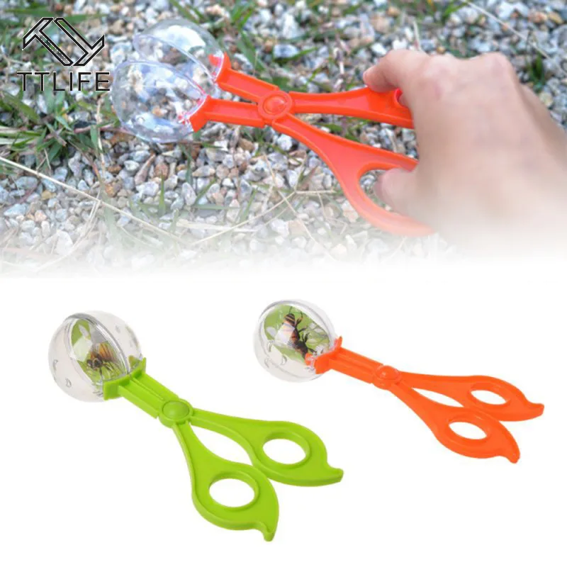 

TTLIFE Insect Catcher Scissors Insect Trap Plastic Bug Tongs Tweezers for Kids Children Toy Handy 2 Colors