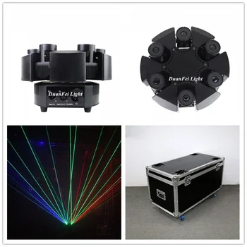 

flycase packing 2lot 6 head moving head laser beam lyre for diso ktv home party event