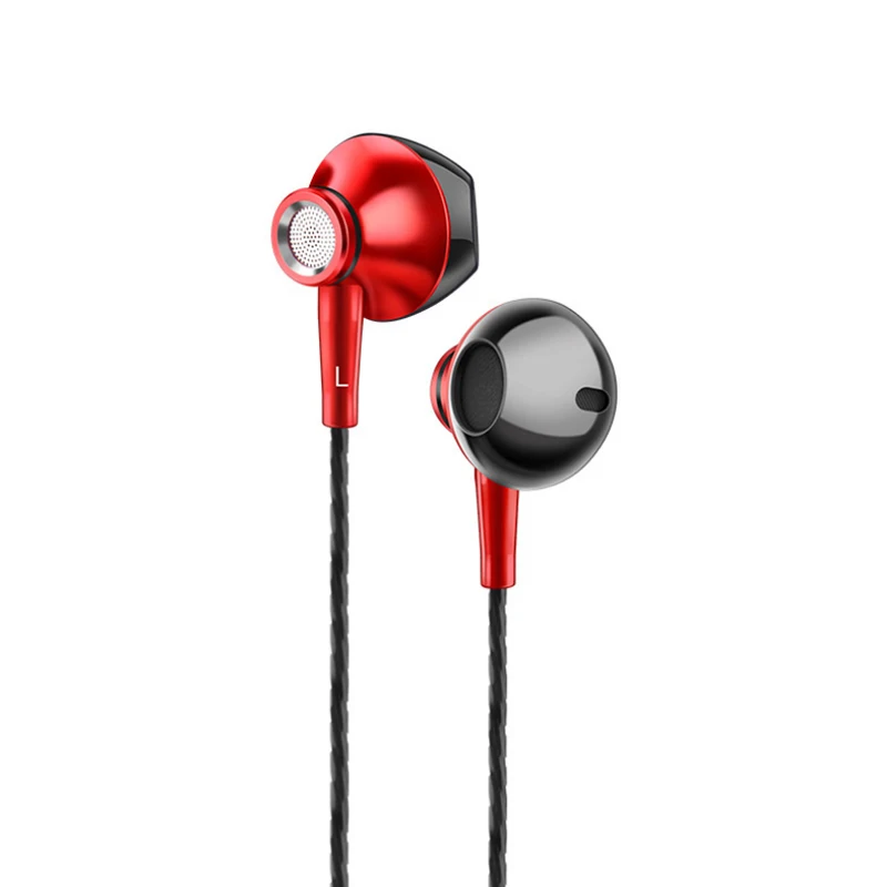 

Power Bass Sound Wired Headset Ergonomic Fit Design Earbuds 3.5mm Plug Texture Earphones With HD Microphone for All Cellphone