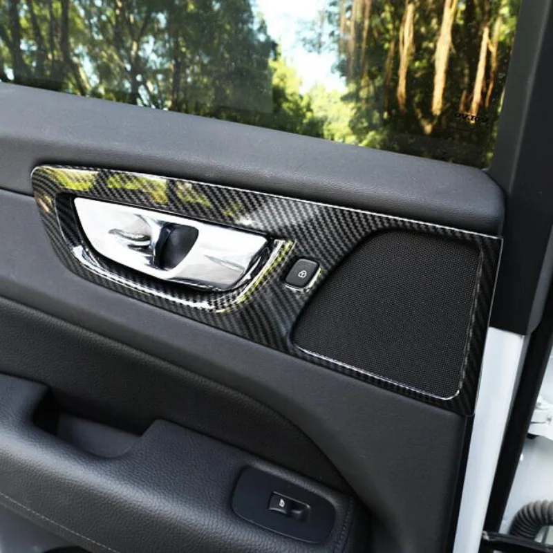 Tonlinker, интерьерная Автомобильная дверная ручка, чехол, наклейка для Volvo XC60-19, автомобильный Стайлинг, 4 шт., ABS/нержавеющая сталь, крышка, наклейка