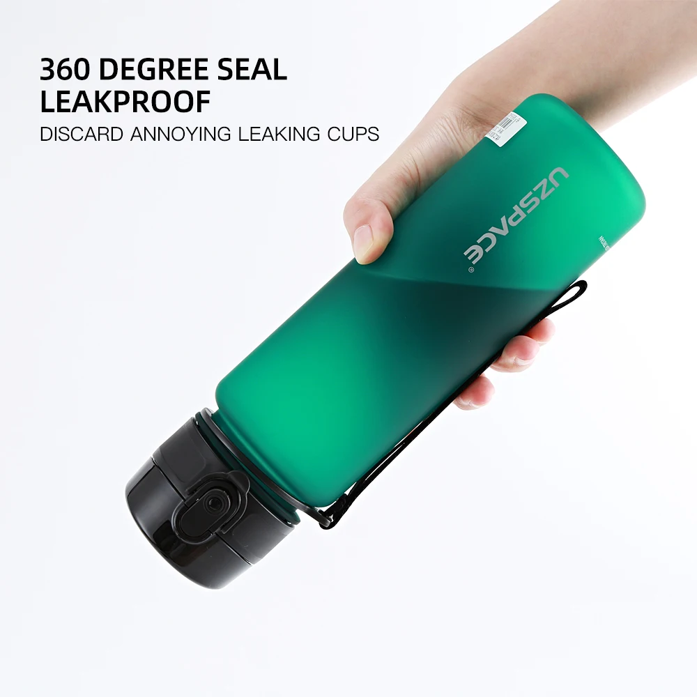UZSPACE Sport Water Bottle 800ml 1000ml BPA Free Leakproof Reusable Tritan Bottle for Sport Fitness Lightweight Sustainable images - 6