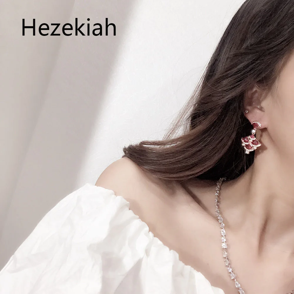 Hezekiah S925 Fan Earrings Luxury fashion Trend high-end Bridal Earrings Dance party Celebrities temperament LADIES EARRINGS