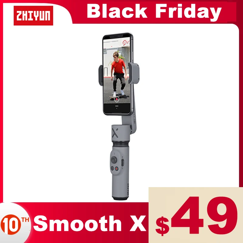 ZHIYUN Official SMOOTH X Selfie Stick  Gimbal Palo Phone for Smartphones Xiaomi Redmi Huawei iPhone  Samsung Handheld Stabilizer