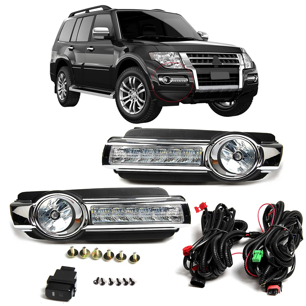 M &amp C для Mitsubishi Pajero Montero 2015-ON Автомобильные светодиодные двухцветные дневные