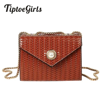 

Fashion Woven Pattern Women Shoulder Bag Casual Chain Messenger Bag Famous Classic Tiptoegirls Brand Crossbody Bags Women Bag