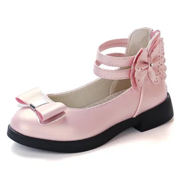 

Girls Shoes Kids Shoes Fashion Princess Soft Leather Flats With Bow-knot Bowtie Party Dancing Wedding Flower Girl Shoes 26-36