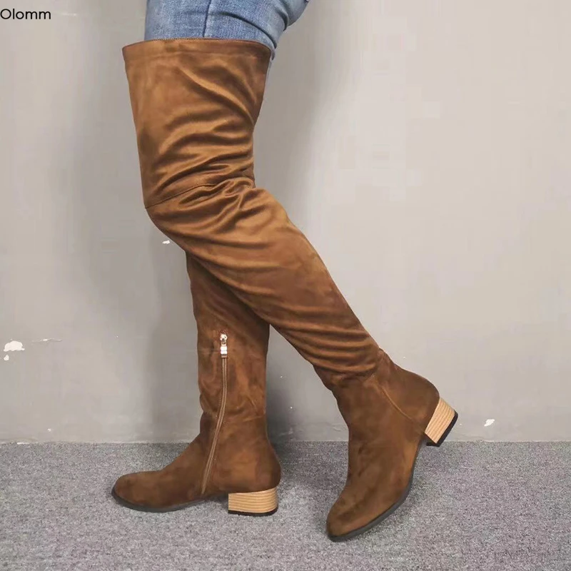 thigh high camel boots