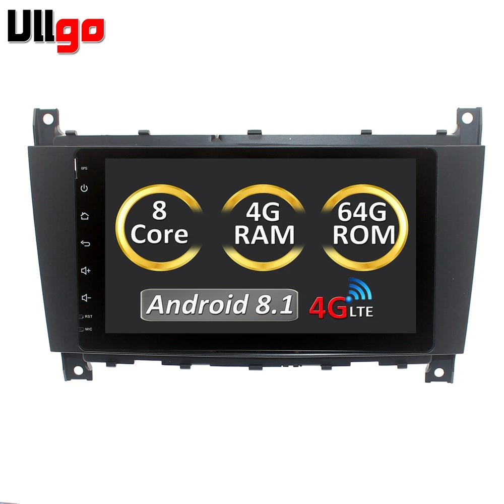 Автомагнитола с GPS 8 дюймов 4 Гб ОЗУ/64 ПЗУ Android 1 для Mercedes Benz C Class W203 C200 C230 C320 CLK 200 CLK350