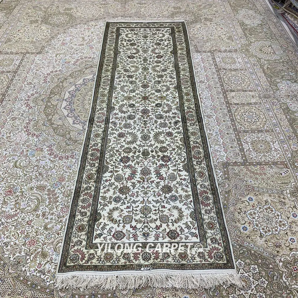 Yilong 2,5 'x8 'Восточный длинный ковер для прихожей, кухни, Шелковый персидский ковер(HF353B