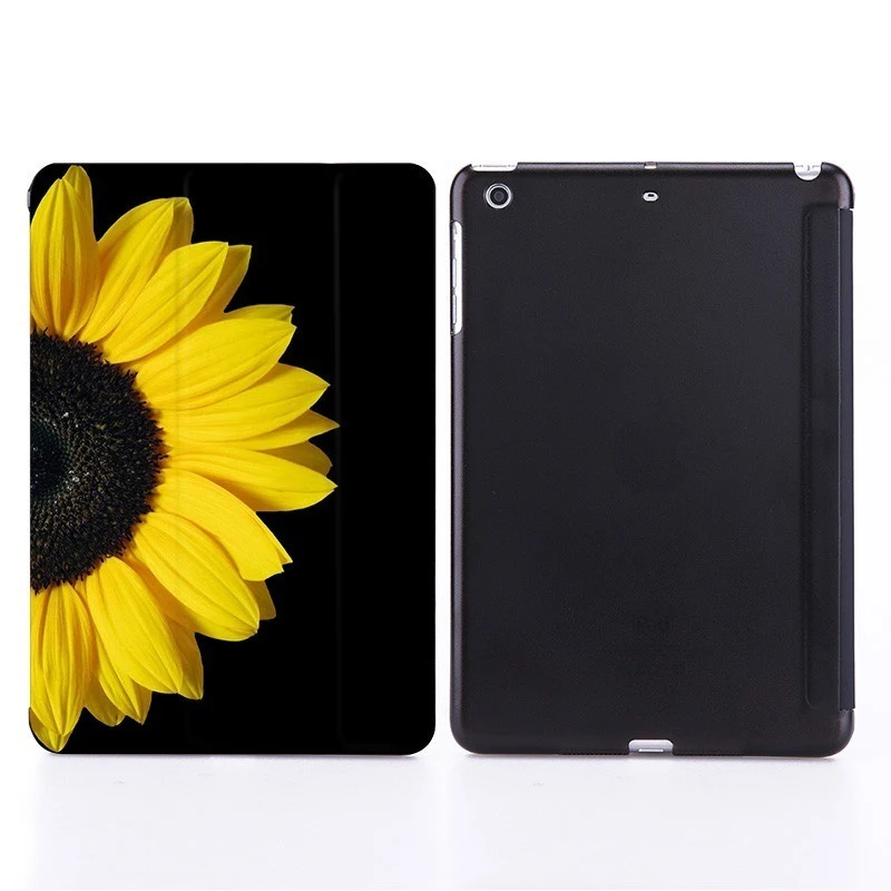 Чехол для iPad Mini 5 4 3 2 1 чехол Daisy Flower PU кожаный мягкий чехол с принтом для Samsung Galaxy с черной матовой жесткой задней частью для iPad Mini5 Funda