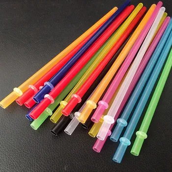 

25Pcs/Lot Reusable Bar/Pub Biodegradable Distored Color Beverage Hard Plastic Stripe Drinking Straws Party Wedding Supplies