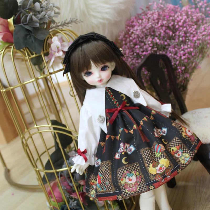 Одежда для BJD 1/6 милое платье с бантом 1/4 платье для куклы+ повязка для волос для 1/6 1/4 BJD SD кукла Blyth кукла аксессуары Одежда для куклы
