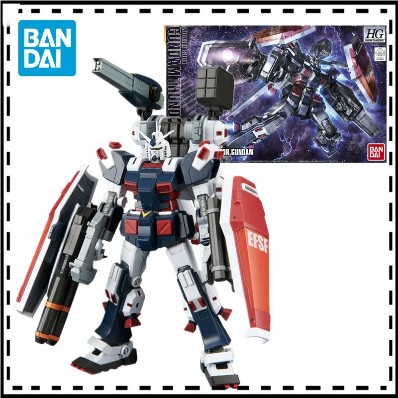 

Bandai Gundam Anime Figures Gundam Hg FA-78 Fullarmor Volledige Apparatuur Armor Thunder Universe Assembled Action Figure Model