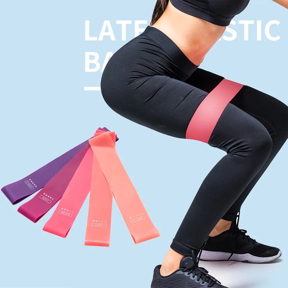 

5 Colors Yoga Resistance Rubber Bands Pilates Sport Rubber Fitness Bands Indoor Outdoor Fitness Equipment