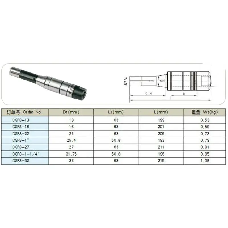 

1*R8 Milling Arbor Accessory Milling Arbor Equipment Parts 1pc Machine Gear Adapter Holder