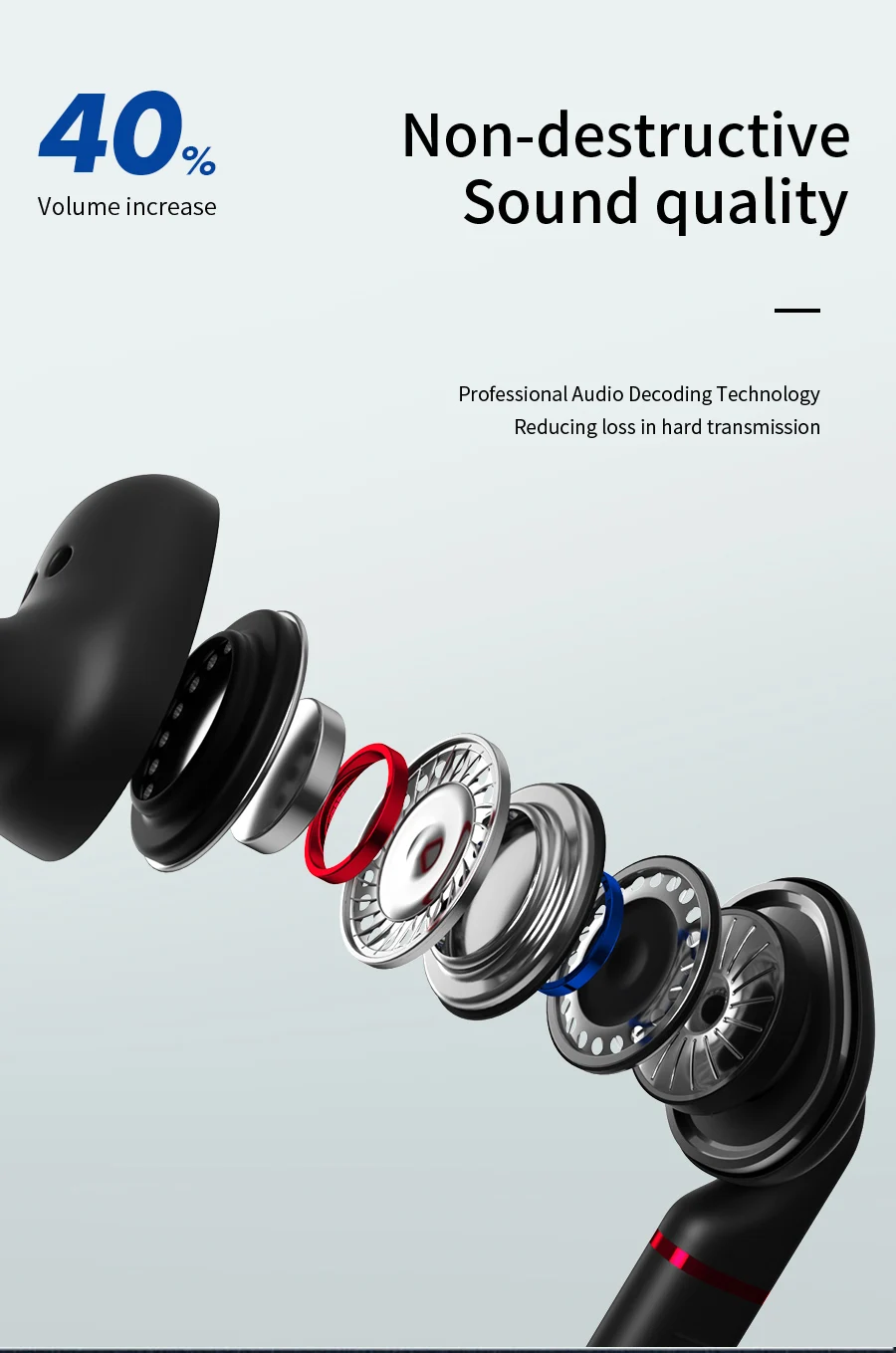 HANTOPER TWS True беспроводной Bluetooth 5,0 наушники шумоподавление гарнитура громкой связи с микрофоном стерео бас наушники для всех телефонов