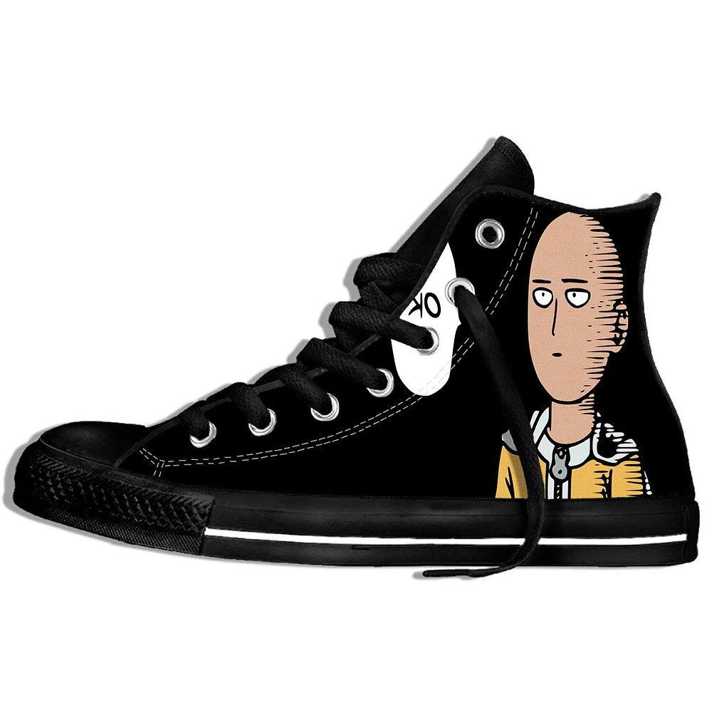 Прогулочные парусиновые ботинки; дышащая обувь с принтом Аниме One Punch Man; крутая удобная спортивная обувь; классические кроссовки