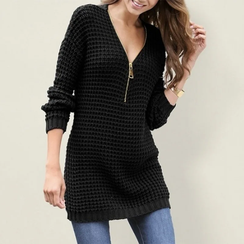 

Sweaters Autumn Winter 2019 Pull Jumpers European Casual Twist Warm Gray Sweaters Female oversized sweater Pullwhite color