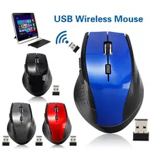 USB игровая беспроводная мышь, геймер, 2,4 ГГц, мини приемник, 6 клавиш, профессиональная компьютерная мышь, геймерские мыши для компьютера, ПК, ноутбука, геймера